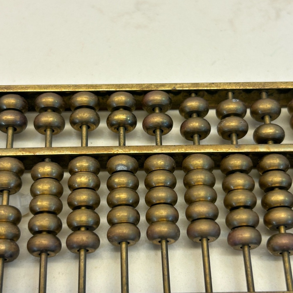 Vintage Mini Solid Brass Abacus ( Maker AIGT)